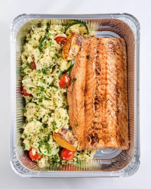 Печеный лосось с овощами и кускусом из новогоднего меню ресторана Le Gosse